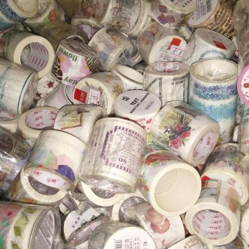Low price clearance random 5pcs individually wrapped whole roll of hand account tape Japanese decoration and paper tape