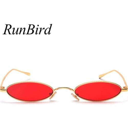 Fashion Design Women Sunglasses Small Oval Frame Sun Glasses Unique Eyewear Red Funny Shades Gafas Oculos de sol UV400 1282R