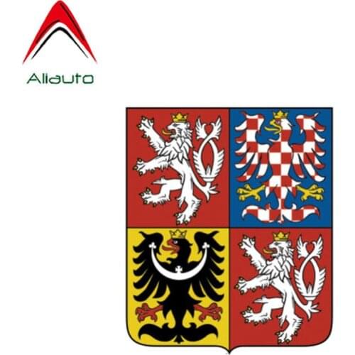 Aliauto Fashion Car Sticker Czech Republic Flag Coat of Arms PVC Decal Cover Scratches for Hyundai Audi A4 Bmw E92 Opel,10cm*8cm