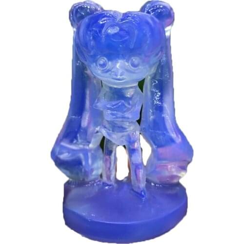 Natural Crystal Opal Handcarved Beautiful Female Soldier Figurine Restored Chakra Mineral Quartz Home Office Decor Gift