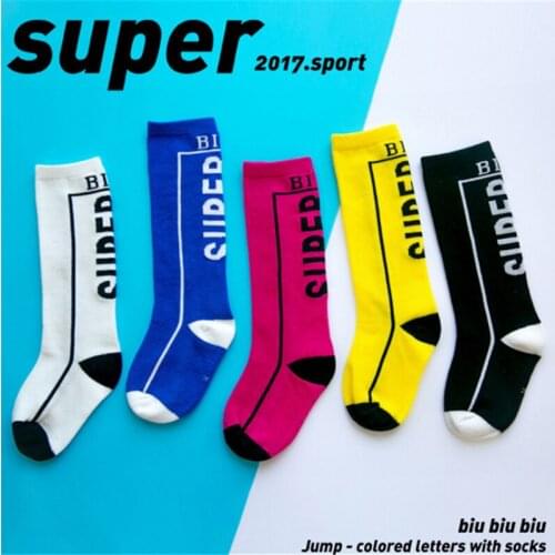 Fashion Toddler knee high sock Baby Boys Girls Socks anti slip Skid Resistance leg warmers Cotton Stocking trendy Kid