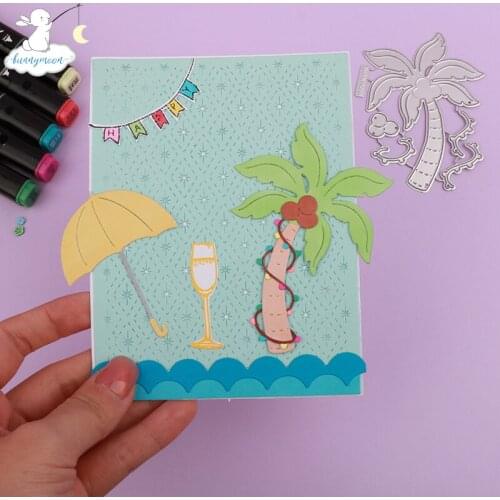 Bunnymoon New Coconut tree Metal Cutting Dies Stencils for DIY Scrapbooking/photo Album stamps Decorative Embossing DIY Paper