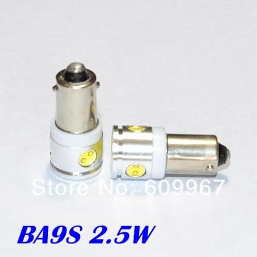 Wholesale Free shipping LED Car Indicator Light Interior Bulbs Wedge Lamp BA9S led 2.5W High Power light