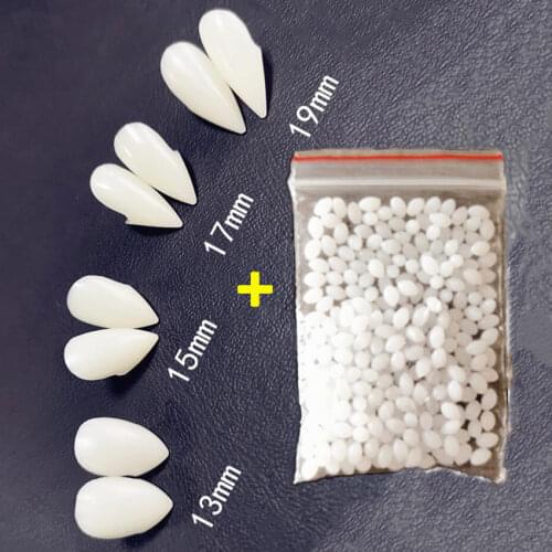 Halloween Costume Props DIY Decorations False Teeth Solid Glue Denture Adhesive Party 1 Pairs Vampire Teeth Fangs Dentures Props