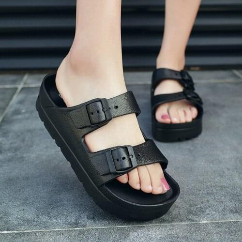 Women Sandals New Summer Shoes Woman Butterfly-knot Block Heel Square Buckle Pump Sandals Women Femme Casual High-heeled Sandals