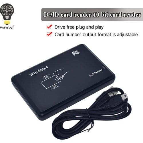 125KHz Black USB Proximity Sensor Smart rfid id Card Reader EM4100,EM4200,EM4305,T5577,or compatible cards/tags no need driver