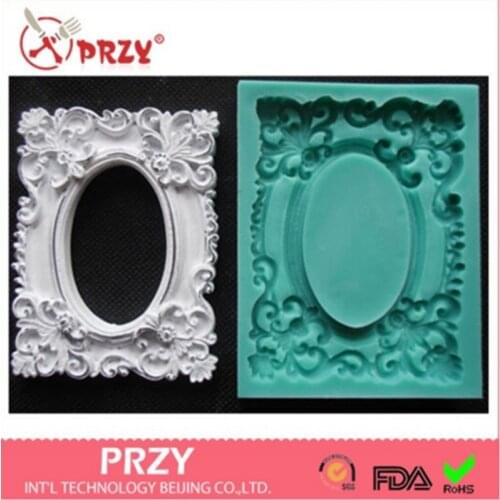 Picture frame silicone fandont mold Silica gel moulds frames Chocolate molds candy mould silicone molds frame gumpaste moulds