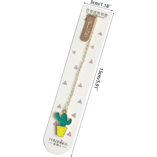 YYDS 1PC Cute Cactus Bookmarks For Books Paper Page Marker Stationery School Supplies