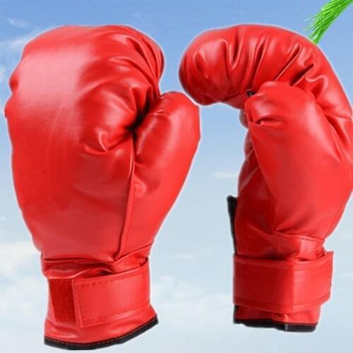 2pcs/set Sports Adults Man/Woman Boxing Training Fighting Sponge Gloves Muay Thai Sparring Punching Kickboxing PU Protect Gloves