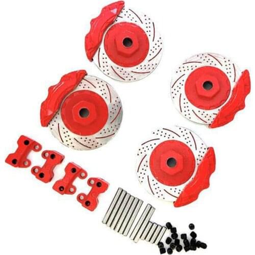 4pcs High Simulation Brake Disc Caliper for 1/10 Traxxas TRX4 Bronco TRX6 G63 RC Crawler Car Accessories