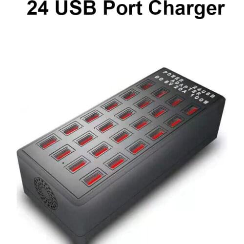 Multi 24 Port USB Charging Station Hub Mobile Phone Fast Charger Quick Charge Power Adapter for Huawei iPhone US UK EU Plug