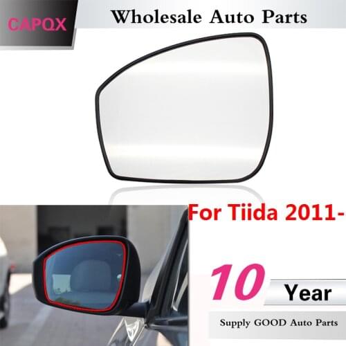 CAPQX With heated Outside Rearview Mirror Glass For Nissan TIIDA 2005 2006 2007 2008 2009 2010 2011 Outer Rear view mirror Lens