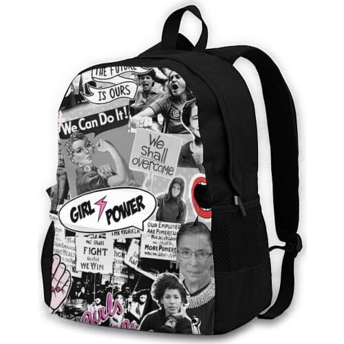 Feminism Collage Adult backpacks, leisure bags, backpacks, storage bags, men women backpacks