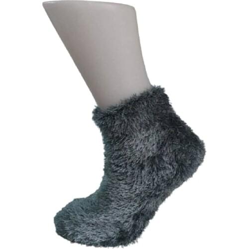 Edwol Women Furry Warm Socks Metallic Green