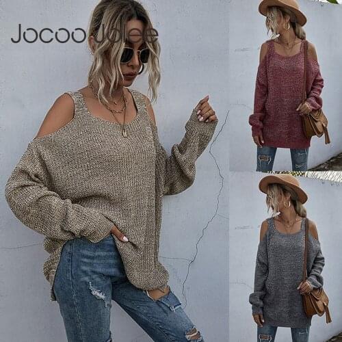 Sexy Off the Shoulder Oversized Sweater Women Autumn Vintage Harajuku Batwing Sleeve Knitted Pullovers Cut Out Loose Jumpers
