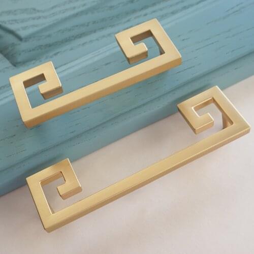 3.75" 5" Classical Door Pull Handles Brass Dresser Pull Drawer Knobs Zinc Alloy Kitchen Cabinet Handle Vintag Style 96 128mm