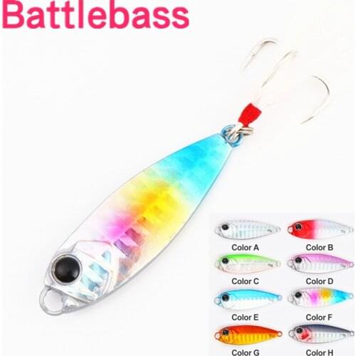 10/15/20g New Metal Cast Jig Spoon Shore Casting Jigging Lead Fish Sea Bass Fishing Lure Artificial Bait Tackle TB40D BATTLEBASS