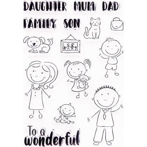 10.5x15cm toy doll Transparent Seal Clear Stamps Cutting Dies Roller Stamps DIY Scrapbook Album / Card Production