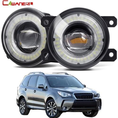 2 Pieces Car Right + Left LED Fog Light Assembly Angel Eye DRL Daytime Running Light 30W 12V For Subaru Forester 2013-2018