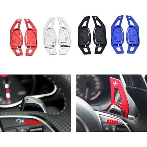 2pcs Car Steering Wheel Shift Paddle Shifter Extension For AUDI A5 S3 S5 S6 SQ5 RS3 RS6 RS7