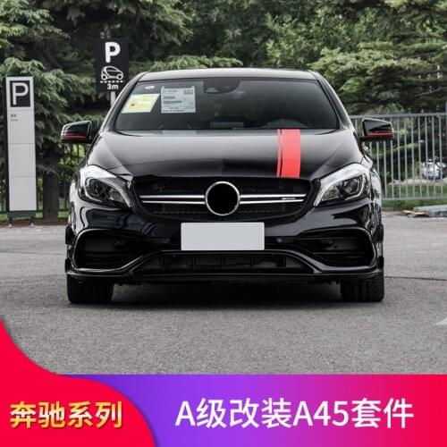2021 Suitable For Benz Mercedes W176 a A200 A180 Refitting A45 Amg Middle Net Front Surround Lip Tail Throat Rear Bar