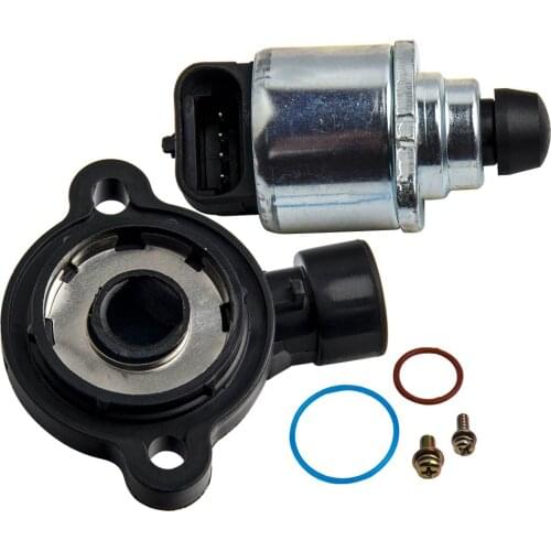 2x Throttle Position Sensor TPS +Idle Control Valve for Chevy Avalanche for Cadillac Escalade Base without Traction Control 2002