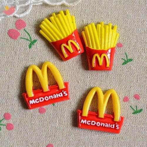 6Pcs/Lot M French Fries Diy Lizun Slime Supplies Accessories For Slime Filler Miniature Resin Kids Polymer Plasticine Gift