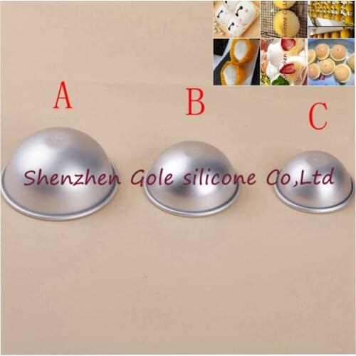 600pcs/lot Bath Bomb Cake Mold 3D Aluminum Alloy Ball Sphere Bath Bomb Mold Cake Baking Pastry Tool Mould Chocolate Mold
