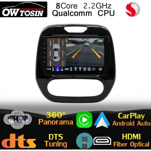 9" IPS Qualcomm 8Core Android For Renault Captur Kaptur 2011-2019 AT MT Car Multimedia Player GPS Radio 360 Panoramic DTS HIFI