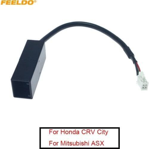 FEELDO Car Radio Audio 4Pin Connector to USB Input Wire Adapter For Honda CRV City Mitsubishi ASX USB Cable #FD6366