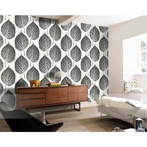 Beibehang 3d wallpaper on the wall papier peint mural 3d Modern minimalist leaf wallpaper roll wallpaper for walls in rolls
