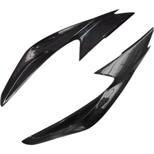Beler Carbon Fiber 2pcs Car Headlight Eyebrow Eyelid Trim Cover Fit For Nissan Altima 2016 2017 2018
