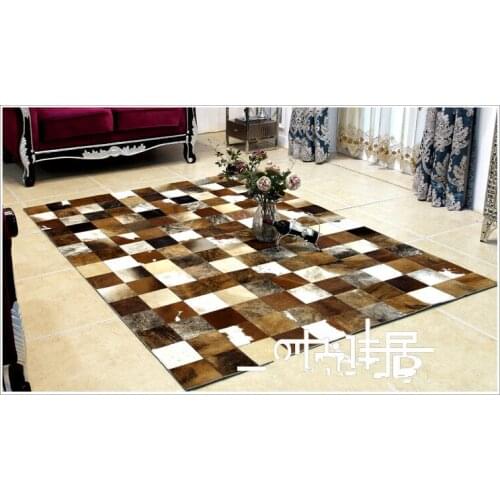 Free shipping 1 piece via DHL 100% natural genuine cowhide carpet from the shining