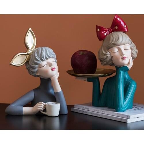 Girls' decoration light luxury tea table decoration creative home living room porch key tray storage ornaments