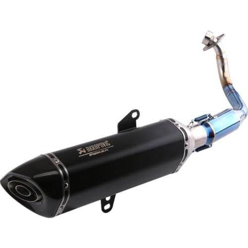 For Honda Forza 300 DB Killer Muffler Exhaust Escape Pipe Silencer Forza300 2018 Motorcycle Stainless Steel + Carbon Fiber