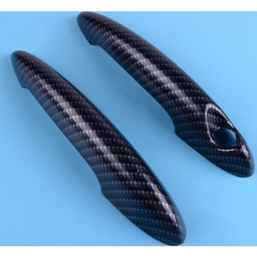 DWCX 2Pcs Carbon Fiber Style ABS Car Door Handle Cover Trim Fit For MINI Cooper R53 R55 R56 R57 1nd 2nd R61