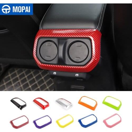 MOPAI Car Rear Air Conditioning Vent Outlet Decoration Cover Stickers for Jeep Wrangler JL 2018+ for Jeep Gladiator JT 2018