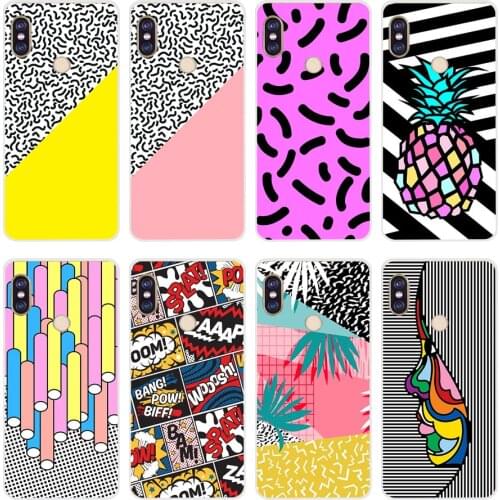 57H pop art pattern Soft Silicone Tpu Cover phone Case for xiaomi redmi 6 pro 5 plus note 6 pro 4 4x mi 8