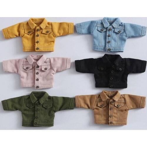 New Doll Clothes Cool Laser Denim Jacket Coat for ob11,obitsu 11,molly,1/12 BJD Doll Clothing Accessories for dolls