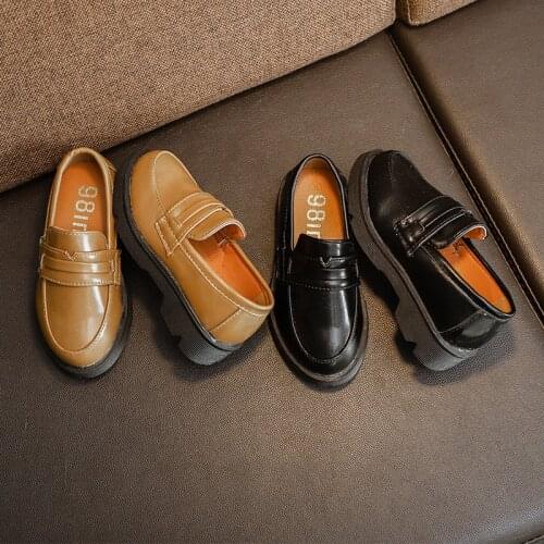 2021 Autumn New British Style Childrens Shoes Thick Soled Antiskid Casual Shoes For Boys And Girls