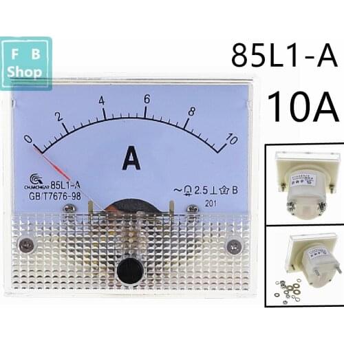 1PCS 85L1 10A AC Panel Meter Analog Panel Ammeter Dial Current Gauge