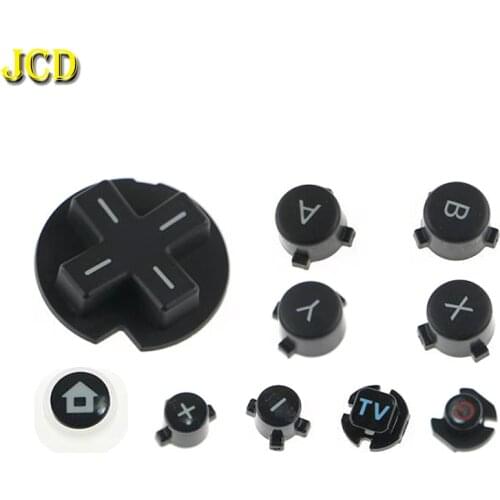 JCD Full Buttons For WiiU Black Plastic Power ON OFF Button Home ABXY Button D-Pad For Wii U GamePad Controller
