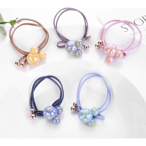 High Elastic Rope Hair Bands Hair Accessories Scrunchie Cute Rabbit Mouse Love Heart Headwear For Women Kid Children Rubber Band