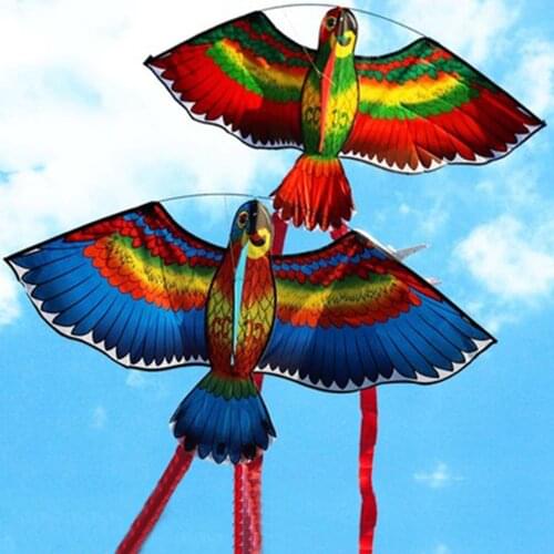 Random New Parrots Kite Single Line Breeze Outdoor Fun Sports Kids Kites Toys Gift Flying Toys For Children Kites for Adults