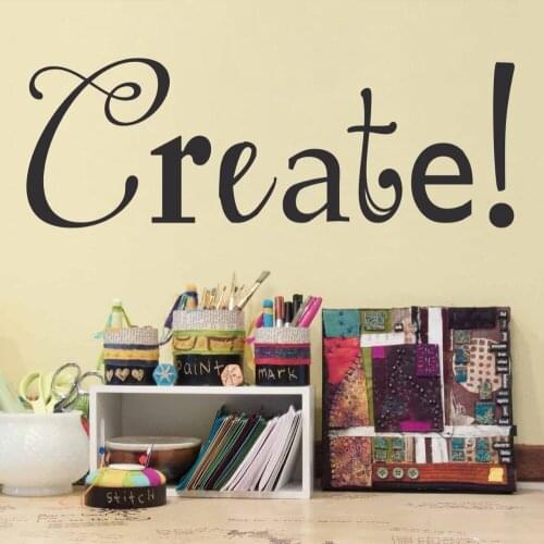 Create Study Room Wall Decals, Creative quotes Vinyl Wall Stickers for kids room Bedroom Decor adesivo de parede S-205