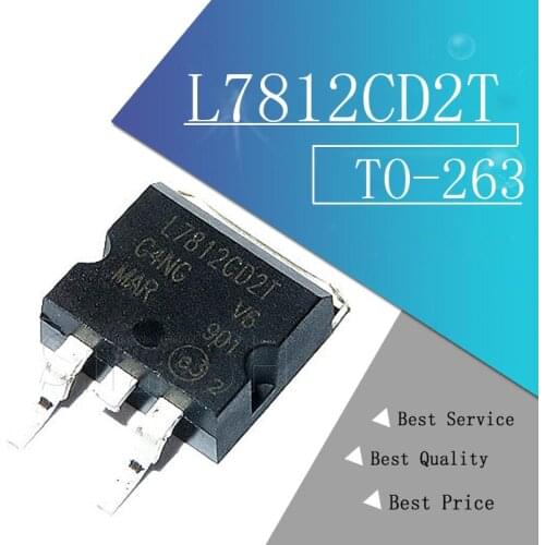 10pcs L7812CD2T TO-263 L7812 7812 TO263 L7812C2T 12V SMD three-terminal regulator new original