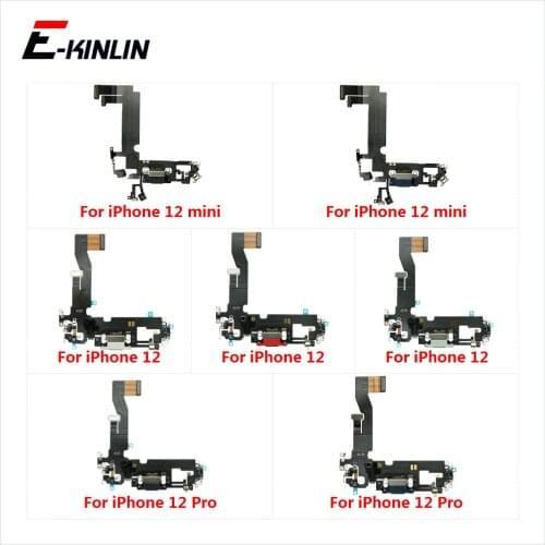 USB Charger Power Port Dock Connector Plug Charging Flex Cable For iPhone 12 mini 12 Pro Max Microphone HeadPhone Audio Jack