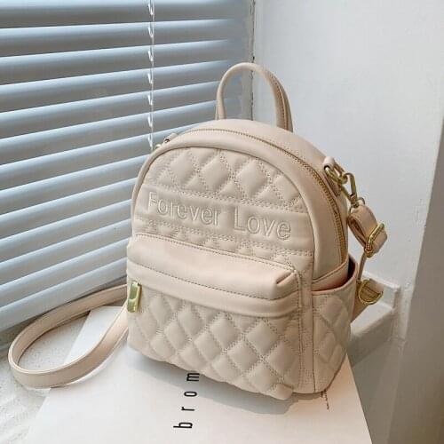 DORANMI Diamond Lattice Backpack For Women 2021 Luxury Brand Designed Female Rucksack Book Schoolbag Back Bags Mochila SB581