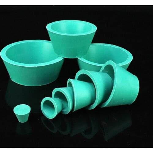 1 Set 8*1 Laboratory Green Rubber Buchner Funnel Holder Filter Glass Bottle Sealing Plug for Experiments Tests Use