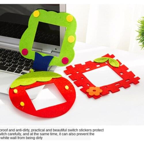 1Pcs Cute Cartoon Animal Removable Creative Room Decor 3D Wall Felt On-off Switch Light Switch Outlet Wall Sticker for Kids Room